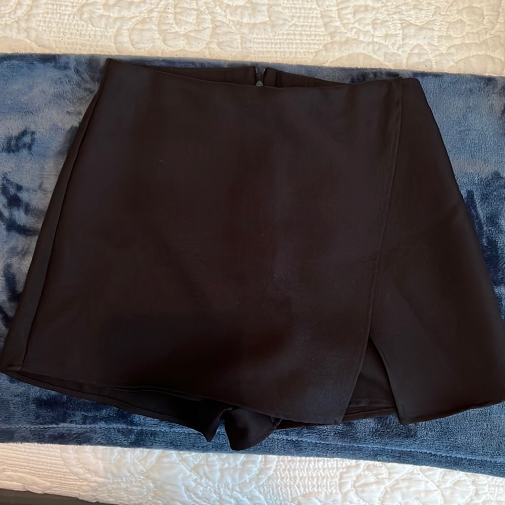Asymmetrical Black Skort